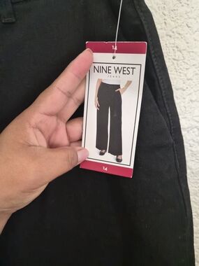 Nine West Black Wide-Leg Jeans - Flare Style